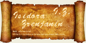 Isidora Zrenjanin vizit kartica